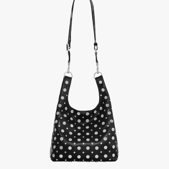 Rebecca Minkoff Ayla Studded Shopper NWT Black Vegan Leather - Picture 1 of 3